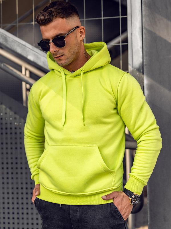 Sweat-shirt kangourou à capuche pour homme céladon clair Bolf 2009A