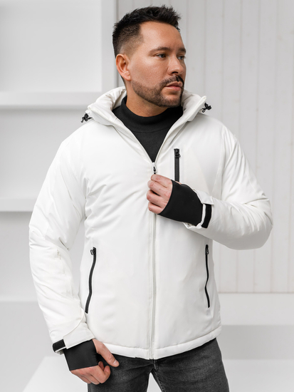 Homme Blouson d'hiver matelassé oversize Blanc Bolf HH011A1