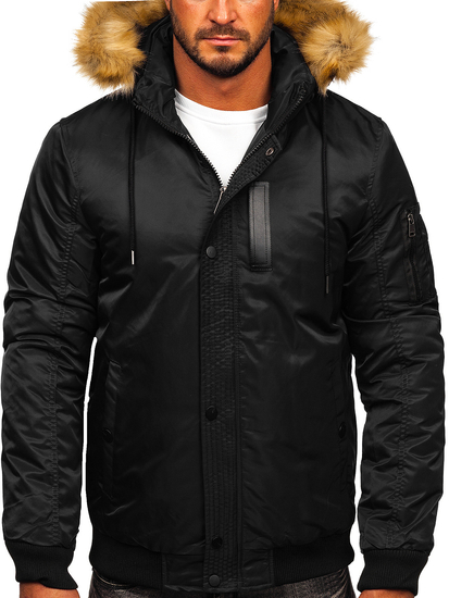 Blouson d'hiver pour homme noir Bolf 2129