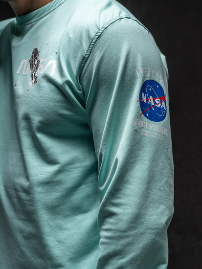 Homme Sweat-shirt imprimé Menthe Bolf 6476A1