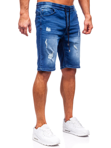 Short en jean bleu marine pour homme Bolf MP00601BS