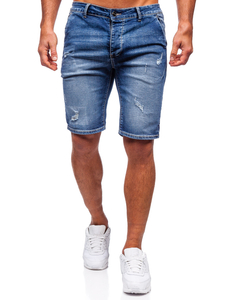 Pantalon court en jean pour homme bleu Bolf MP0042B