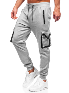 Pantalon de jogging cargo sportrif pour homme gris Bolf 8K1116
