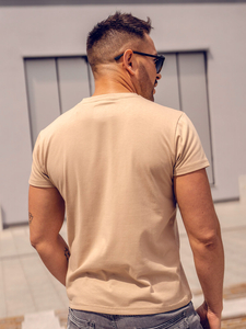 Tee-shirt beige sans imprimé pour homme Bolf 2005-91