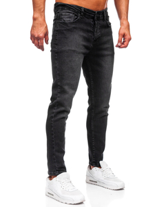 Homme Pantalon en jean slim fit Noir Bolf 6687