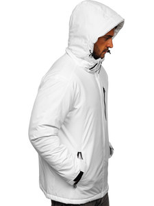 Blouson d'hiver sportif pour homme blanc Bolf HH011