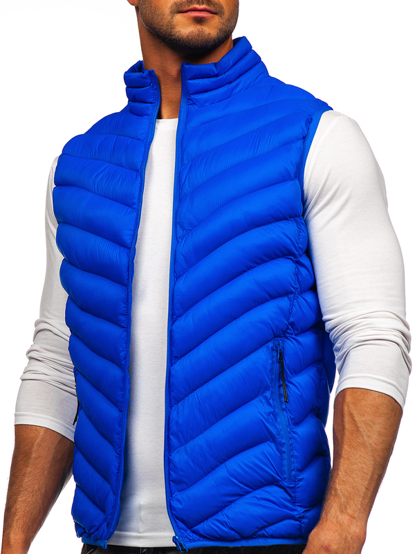 Gilet matelassé bleu pour homme Bolf HDL88006