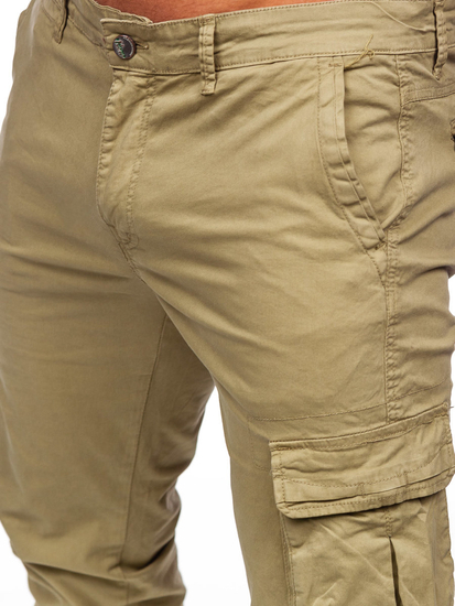 Pantalon cargo en matériel pour homme vert Bolf J682