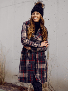 Manteau d'hiver long rembourré avec ceinture pour femme graphite Bolf OMDL011