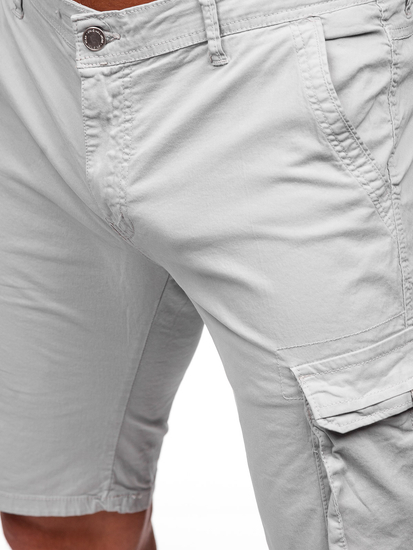 Short cargo en tissu pour homme gris Bolf J707