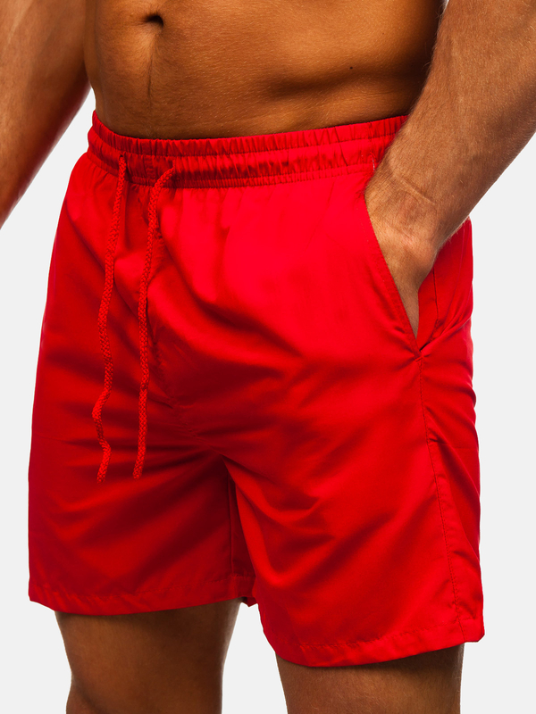 Homme Maillots de bain Rouge Bolf QD32