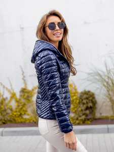 Blouson à mi-saison matelassé à capuche pour femme Bolf 9752