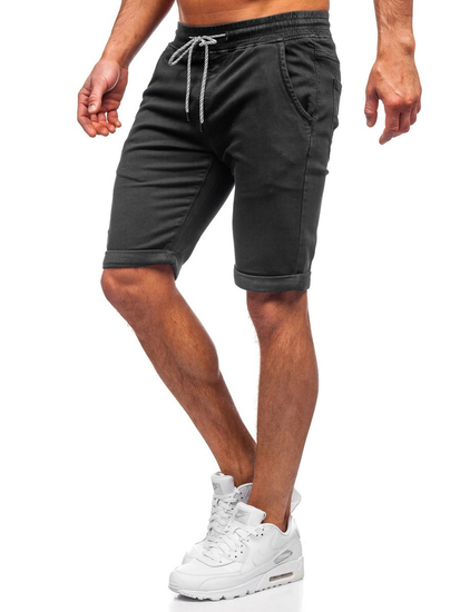 Pantalon court short noir pour homme Bolf KG3723