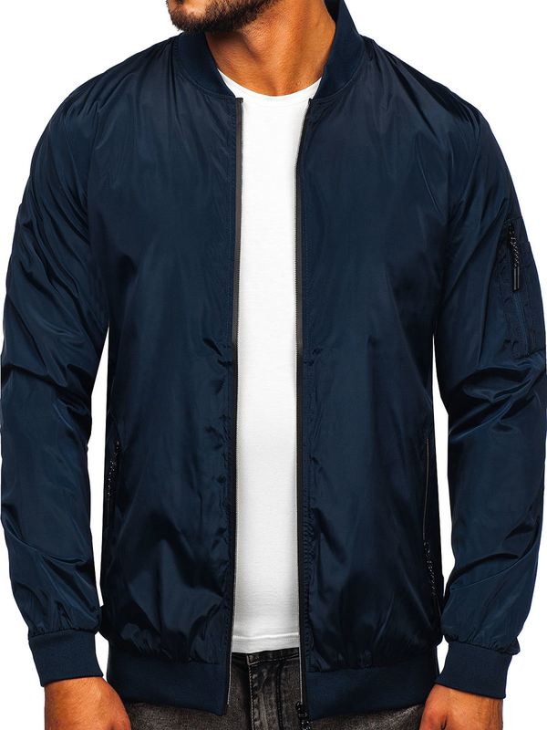 Blouson à mi-saison pour homme Bolf W3908 bleu foncé