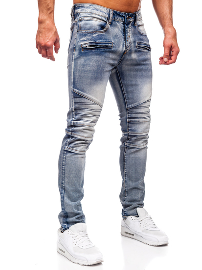 Homme Pantalon en jean slim fit Bleu foncé Bolf MP0094BS