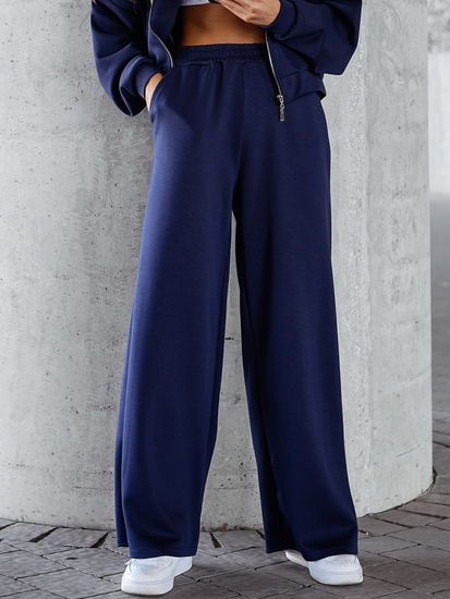 Survêtement zippé deux pièces femme beurre bleu marine Bolf 821109