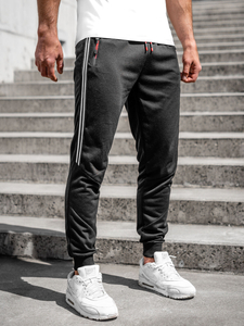 Homme Pantalon de jogging cargo Noir Bolf K10338A