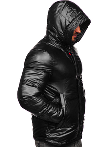 Blouson d'hiver matelassé sportif pour homme noir Bolf EX2125