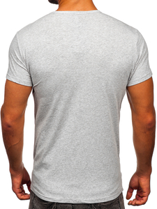 Tee-shirt sans imprimé pour homme gris clair Bolf 2005-1