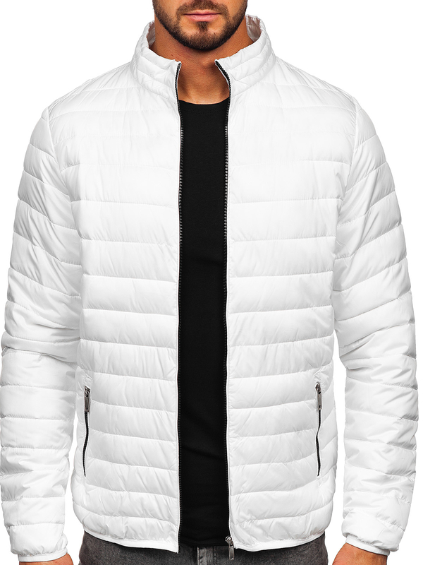 Blouson de transition matelassé pour homme blanc Bolf R9002