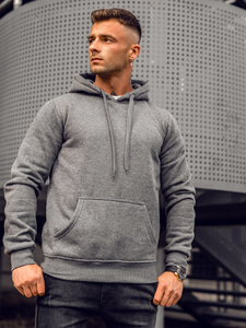 Homme Sweat-shirt kangourou à capuche Anthracite Bolf MB001A