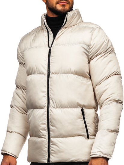 Blouson d'hiver matelassé pour homme beige Bolf 0025