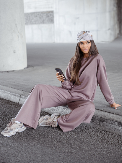 Survêtement deux pièces zippé femme Beurre Cappuccino Bolf 821111