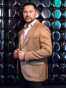 Veste de costume homme en velours camel Bolf 24410