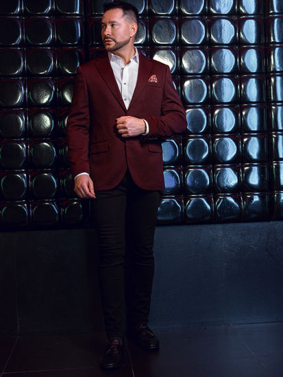 Veste de costume homme casual bordeaux Bolf 24401-1