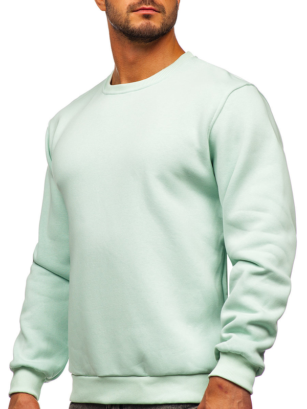 Sweat-shirt menthe clair sans capuche pour homme Bolf 2001