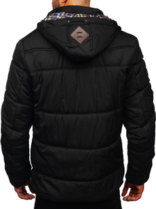 Homme Blouson matelassée d'hiver Noir Bolf EX2123