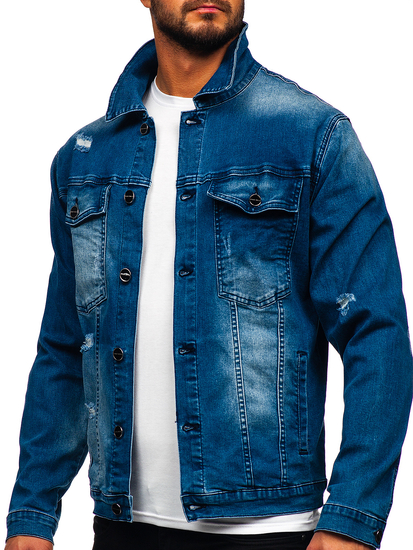 Blouson en jean pour homme bleu clair Bolf MJ506B