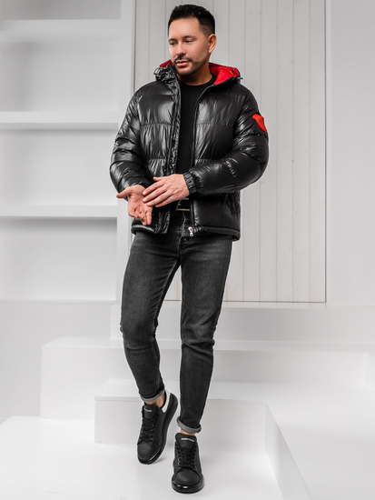 Homme Blouson d'hiver matelassé Noir Bolf 5M3198