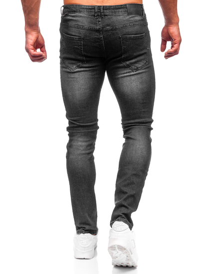 Pantalon en jean regular fit pour homme noir Bolf MP019N