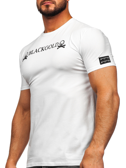 Tee-shirt imprimé pour homme blanc Bolf MT3050