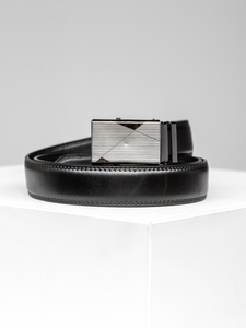Homme Ceinture en cuir Noir Bolf C010