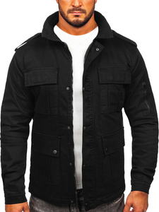 Blouson de transition en coton pour homme noir Bolf 10290