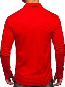 Homme Polo en coton à manches longues Rouge Bolf 5120