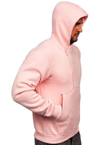 Sweat-shirt à capuche pour homme rose clair Bolf 02