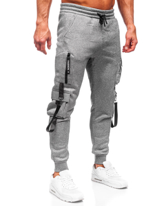 Homme Pantalon jogger cargo Gris Bolf HSS020
