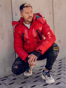 Blouson d'hiver matelassé pour homme rouge Bolf 99527A