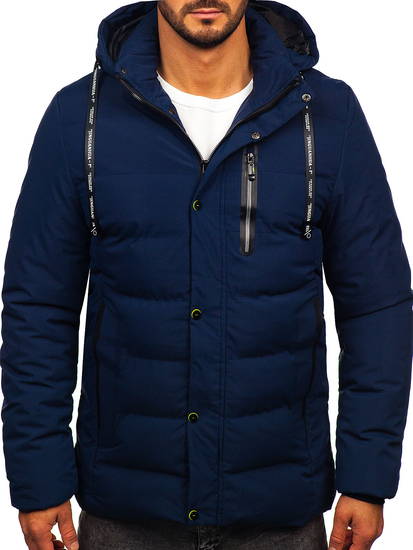 Homme Blouson d'hiver Bleu foncé Bolf 5M3136