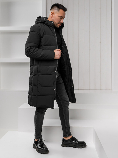 Homme Blouson d'hiver longue matelassée Noir Bolf 31M5009A1