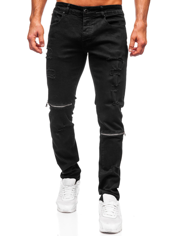 Homme Pantalon en jean slim fit Noir Bolf MP0117N