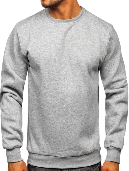 Sweat-shirt gris foncé sans capuche pour homme Bolf 2001