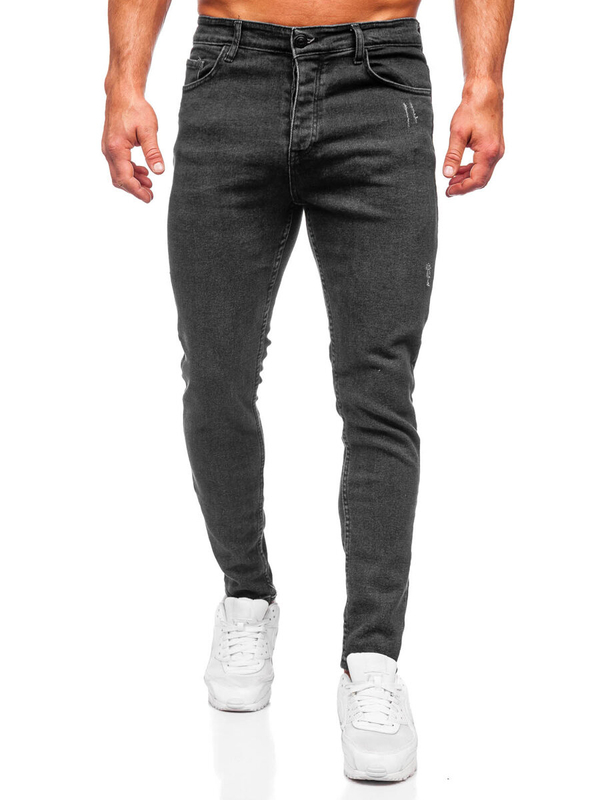 Homme Pantalon en jean regular fit Noir Bolf 6112