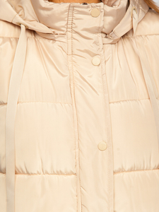 Gilet long matelassé oversize pour femme beige Bolf 81276