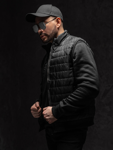 Homme Gilet matelassé Noir Bolf MY77A1