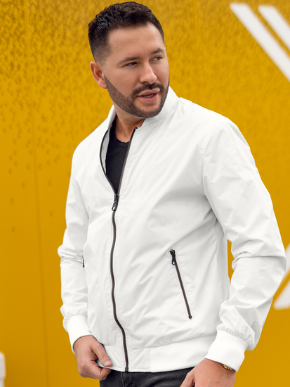 Blouson bomber de transition pour homme blanc Bolf 7116A
