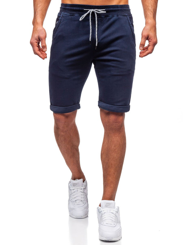 Pantalon court short bleu foncé pour homme Bolf KG3723
